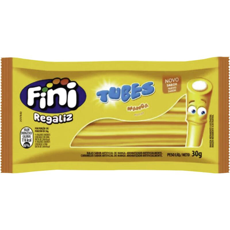 Bala de Gelatina Fini Tubes Manga 30g