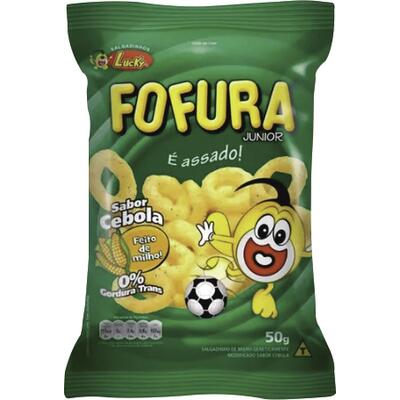 Salgadinho Lucky Fofura Jr Cebola Pacote 50g