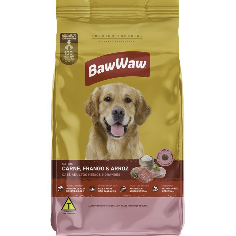 Alimento para Cães Adultos Baw Waw Mix 2,4kg