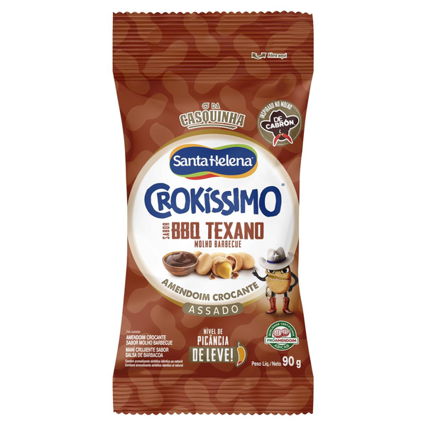 Amendoim Crokíssimo Santa Helena 90g - Barbecue