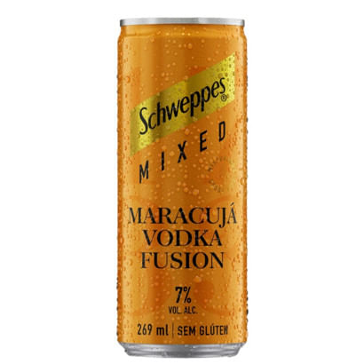 Bebida Mista SCHWEPPES Mixed Maracujá Vodka Fusion Sem Glúten 269ml