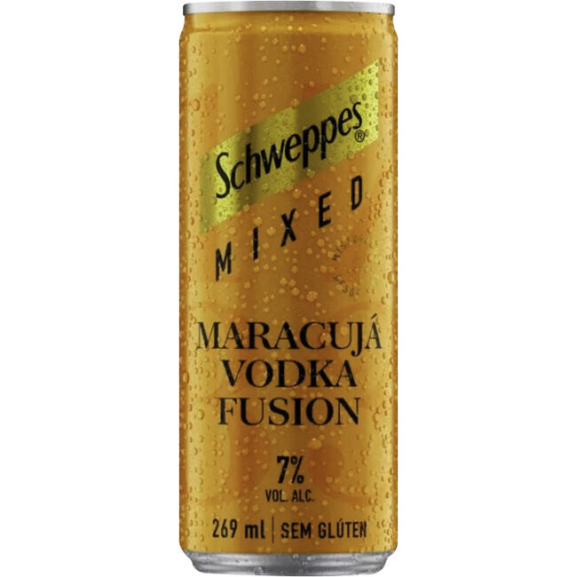 Bebida Mista SCHWEPPES Mixed Maracujá Vodka Fusion Sem Glúten 269ml