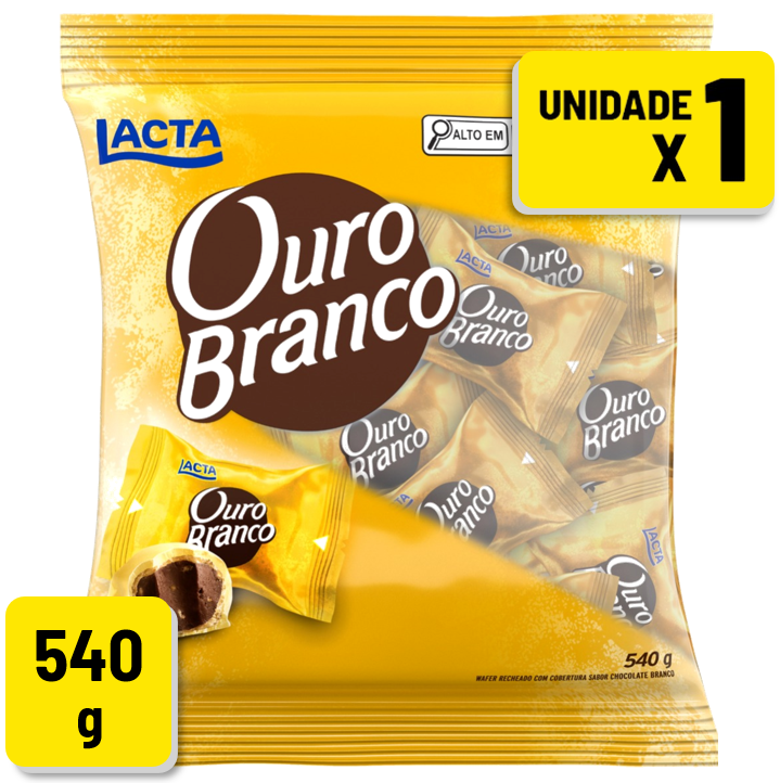 Chocolate Lacta Ouro Branco Pacote 540g