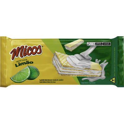 Biscoito Wafer Micos Limão 78g