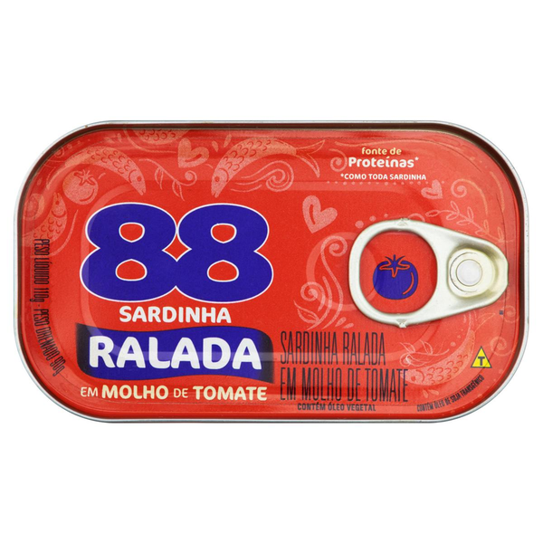 Sardinha Ralada 88 110g - Tomate