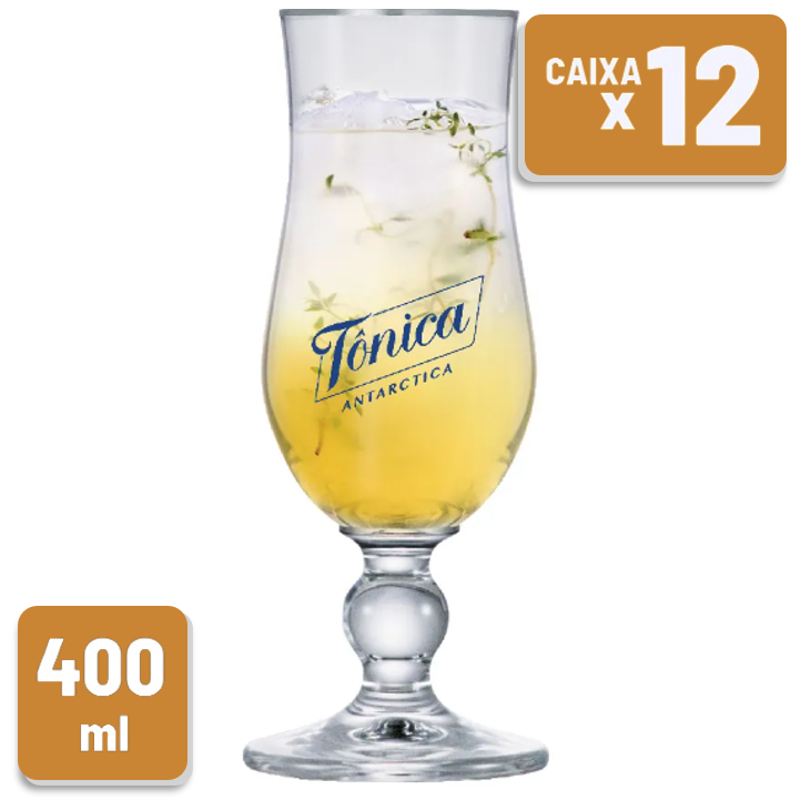 Taça de Cristal Tônica Antarctica 400ml Caixa c/ 12 un