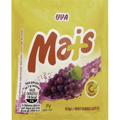 Refresco em Pó Mais Uva 25g