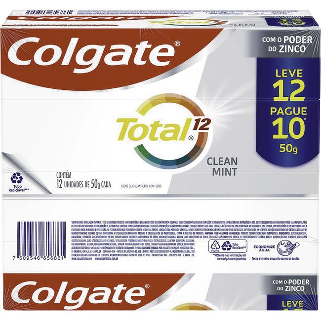 Creme Dental Colgate Clean mint 12x50g