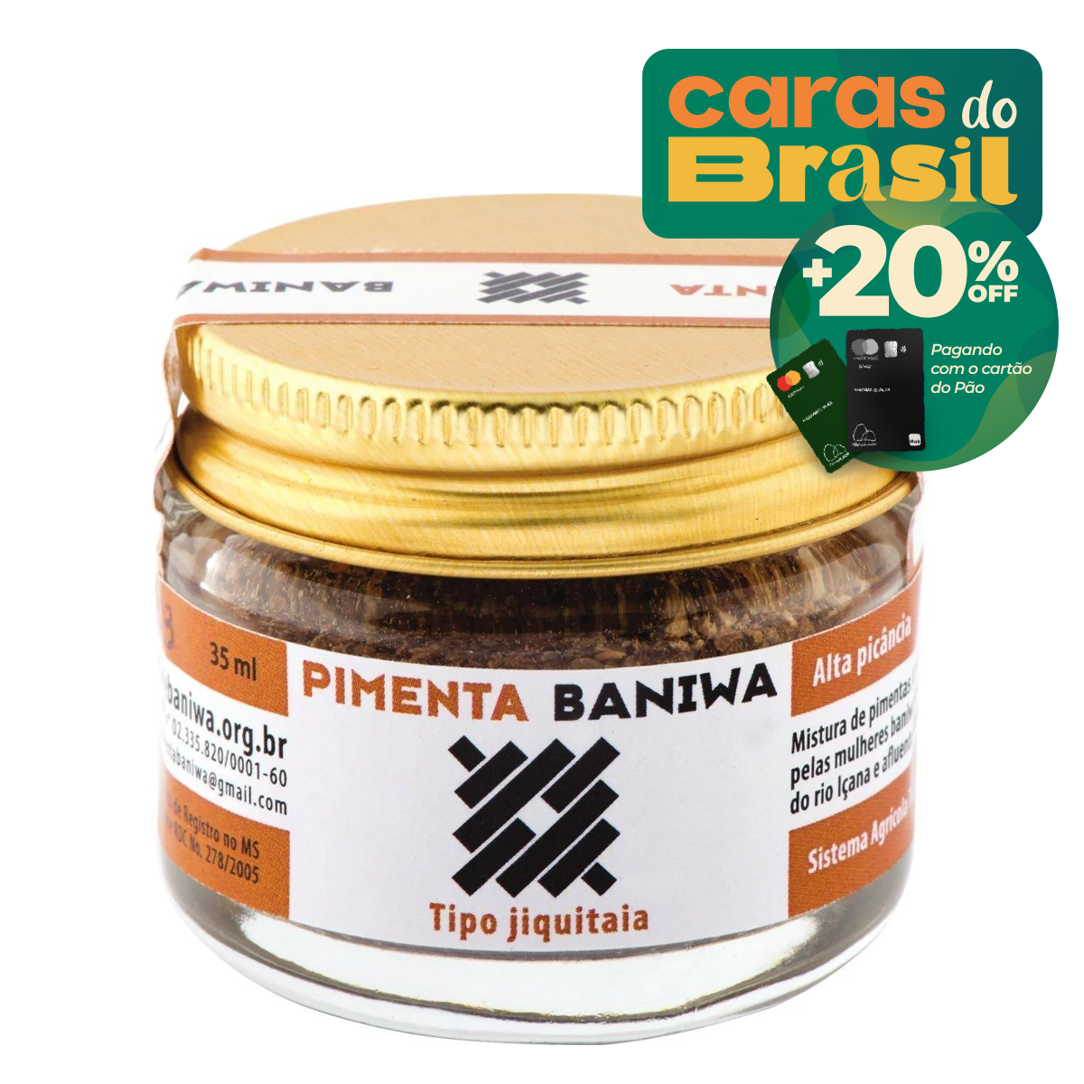 Pimenta Baniwa Tipo Jiquitaia - Caras do Brasil 15g