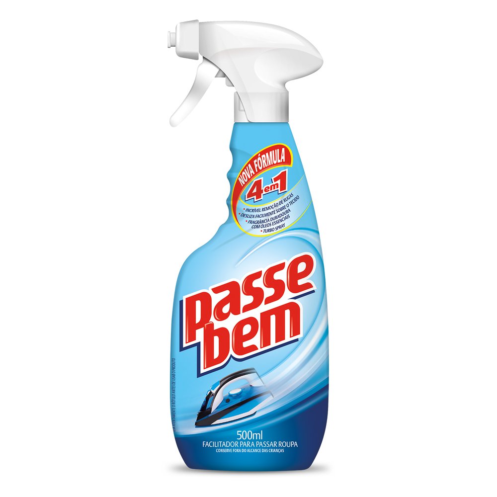 Facilitador Spray de Passar Roupas Passe Bem 3 em 1 500ml