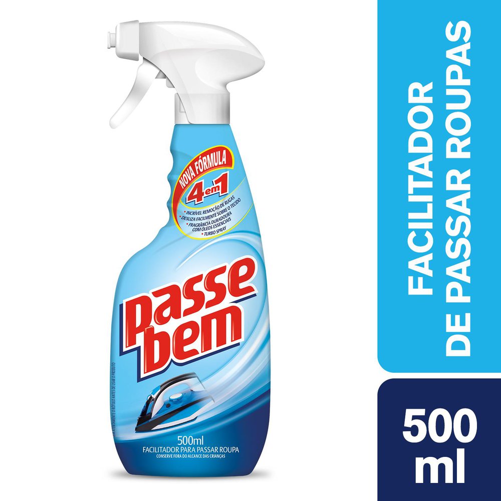 Facilitador Spray de Passar Roupas Passe Bem 3 em 1 500ml