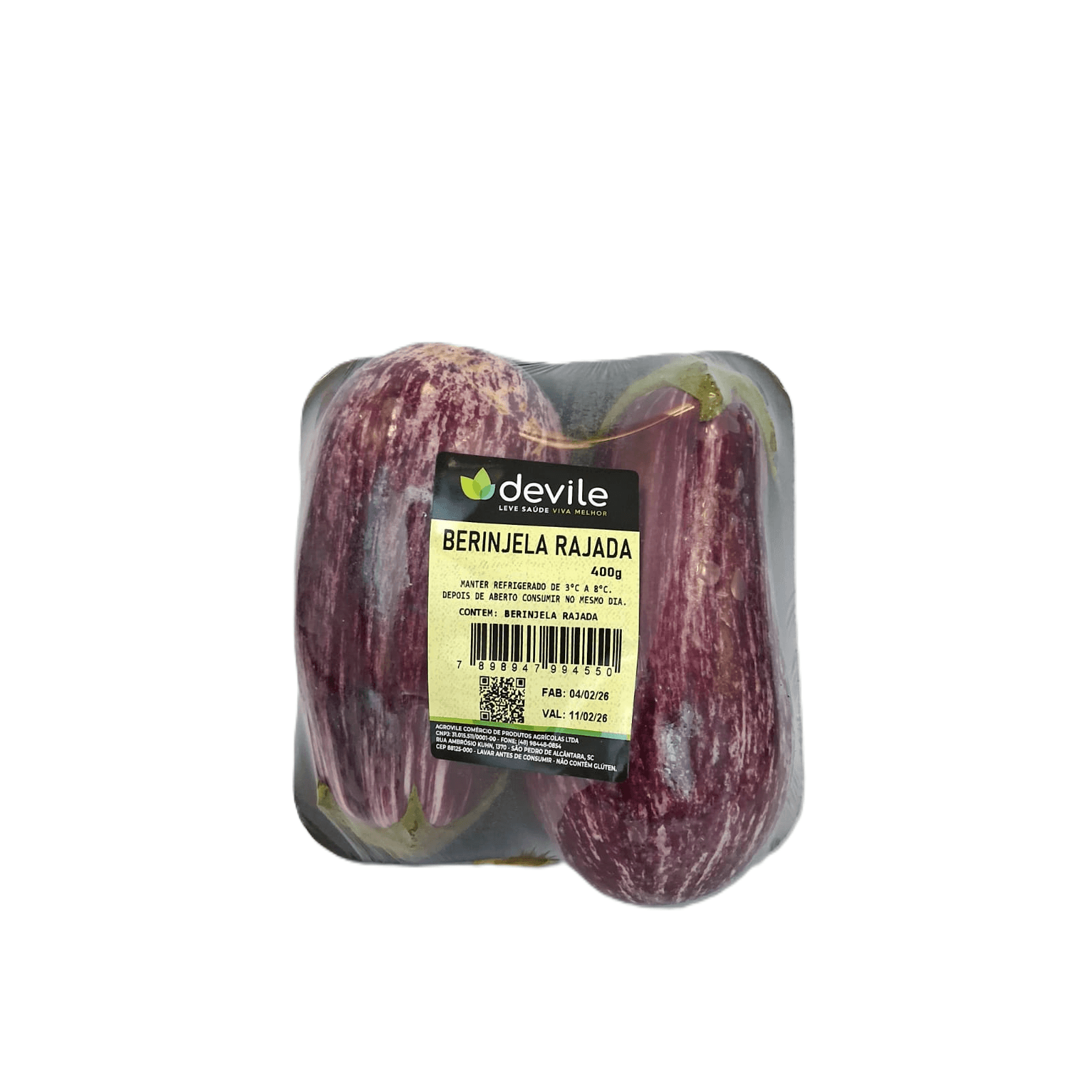 Berinjela Rajada DEVILE 400g
