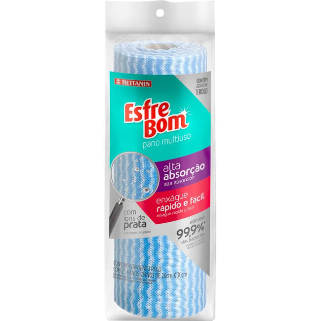 Pano Multiuso Esfrebom Azul 1 rolo