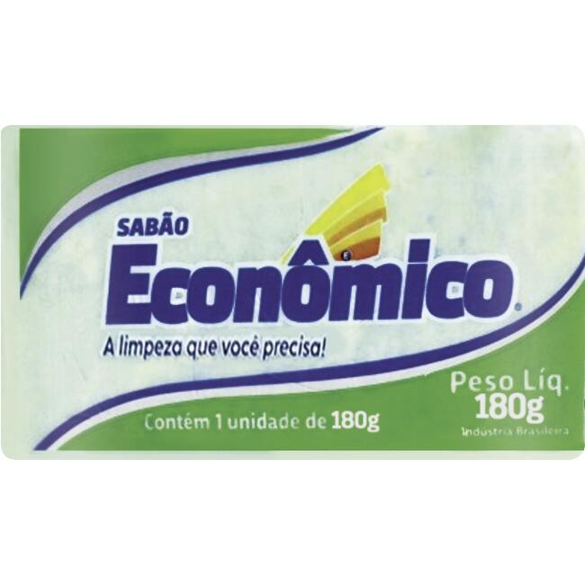 Sabão em Pedaço Marmorizado Econômico Verde 180g