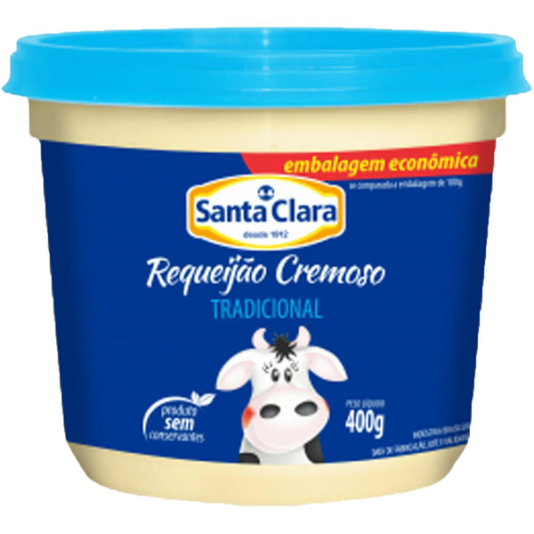 Requeijão Cremoso Santa Clara 400g - Tradicional