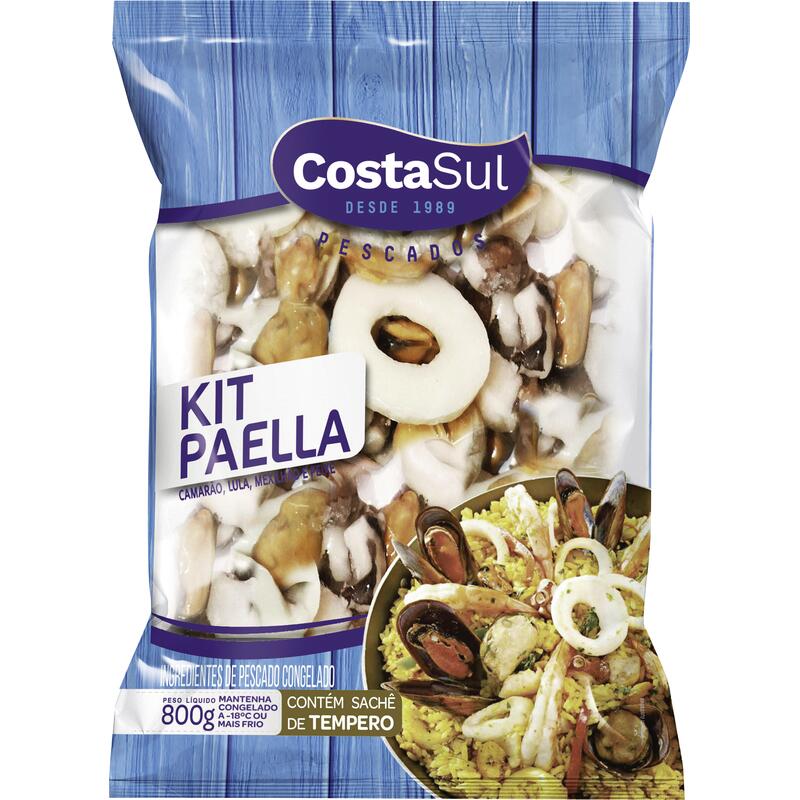 Paella Costa Sul Congelada Ingredientes de Pescado 800g
