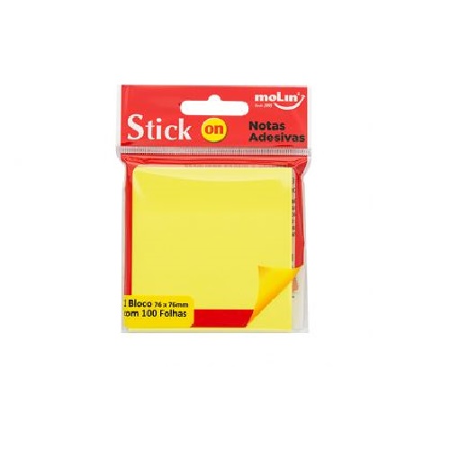 Bloco Notas Neon Amarelo 38x51 C/200 Molin