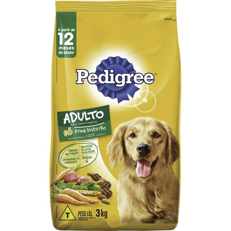 Alimento para Cães Pedigree Carne e Vegetais 3kg