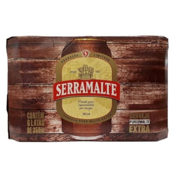 Cerveja SERRAMALTE LT c/6x350ml