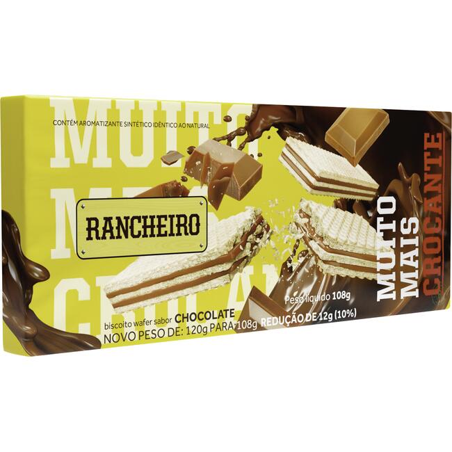 Biscoito Wafer Rancheiro Chocolate 108g