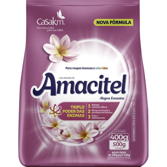 Lava Roupas em Pó Amacitel Alegres Encantos 400g
