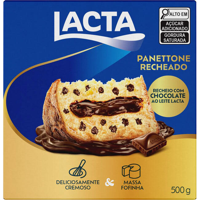 Panettone Recheado Lacta Chocolate 500g