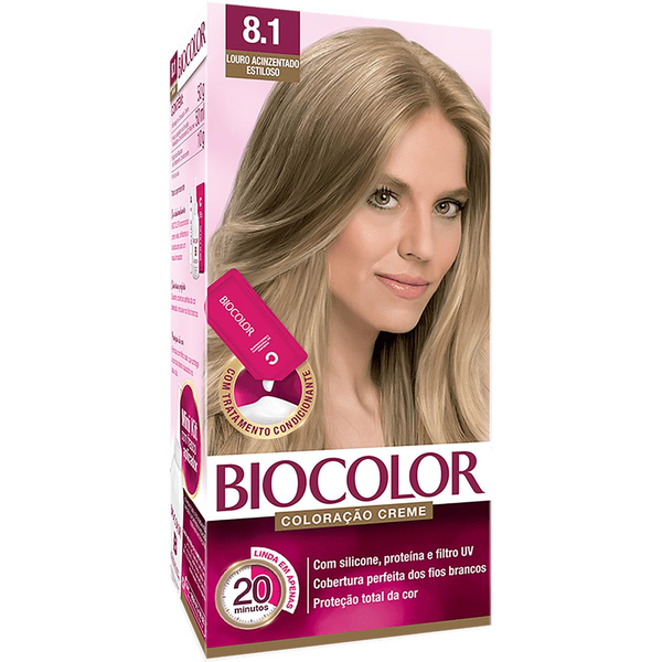 Tintura Biocolor N. 8.1 - Louro-acinzentado - Mini Kit