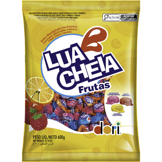 Bala Dori Lua Cheia Frutas 600g