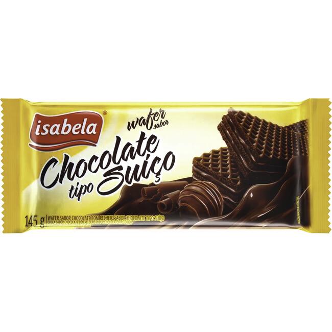 Biscoito Wafer Isabela Chocolate Suíço 145g