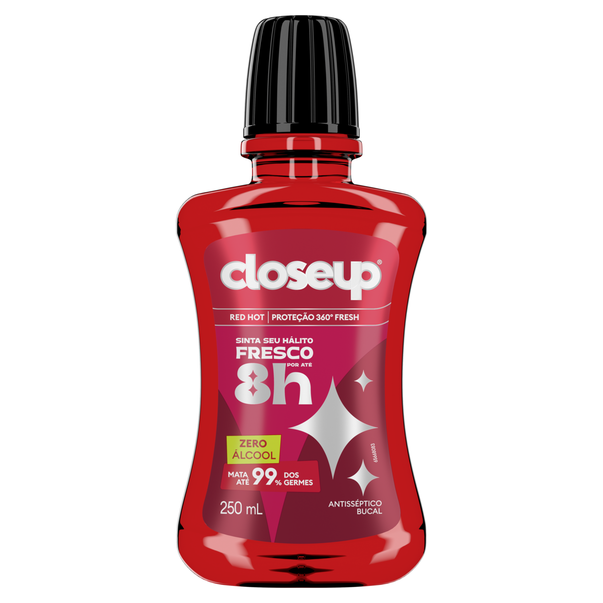 Enxaguante Bucal Antisséptico Zero Álcool Red Hot Closeup Proteção 360° Fresh Frasco 250ml