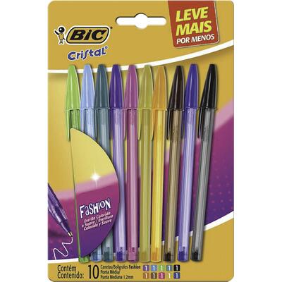 Caneta Bic Cristal Fashion 10 un