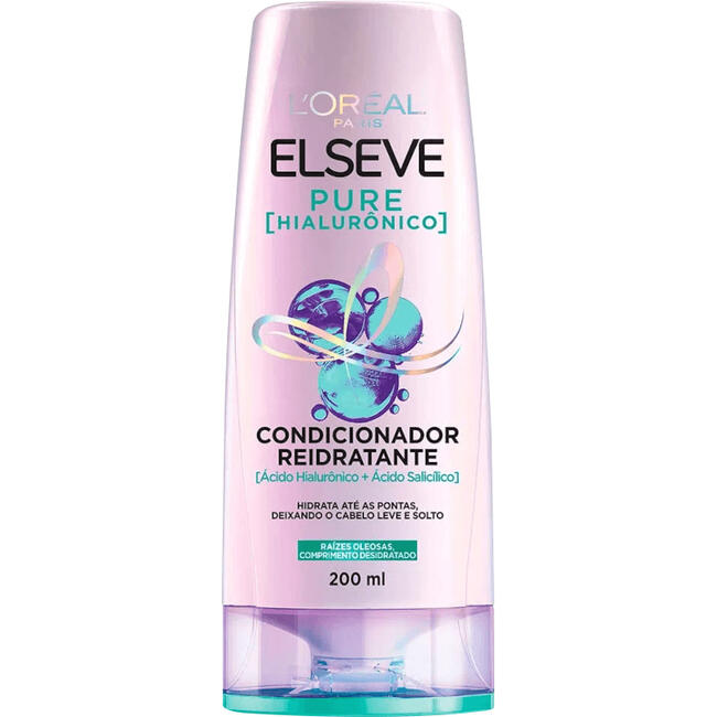 Condicionador Loréal Paris Elseve Pure Hialurônico Frasco 200ml
