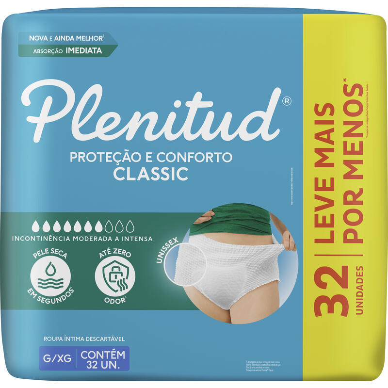 Roupa Íntima Plenitud Classic G/XG 32 un