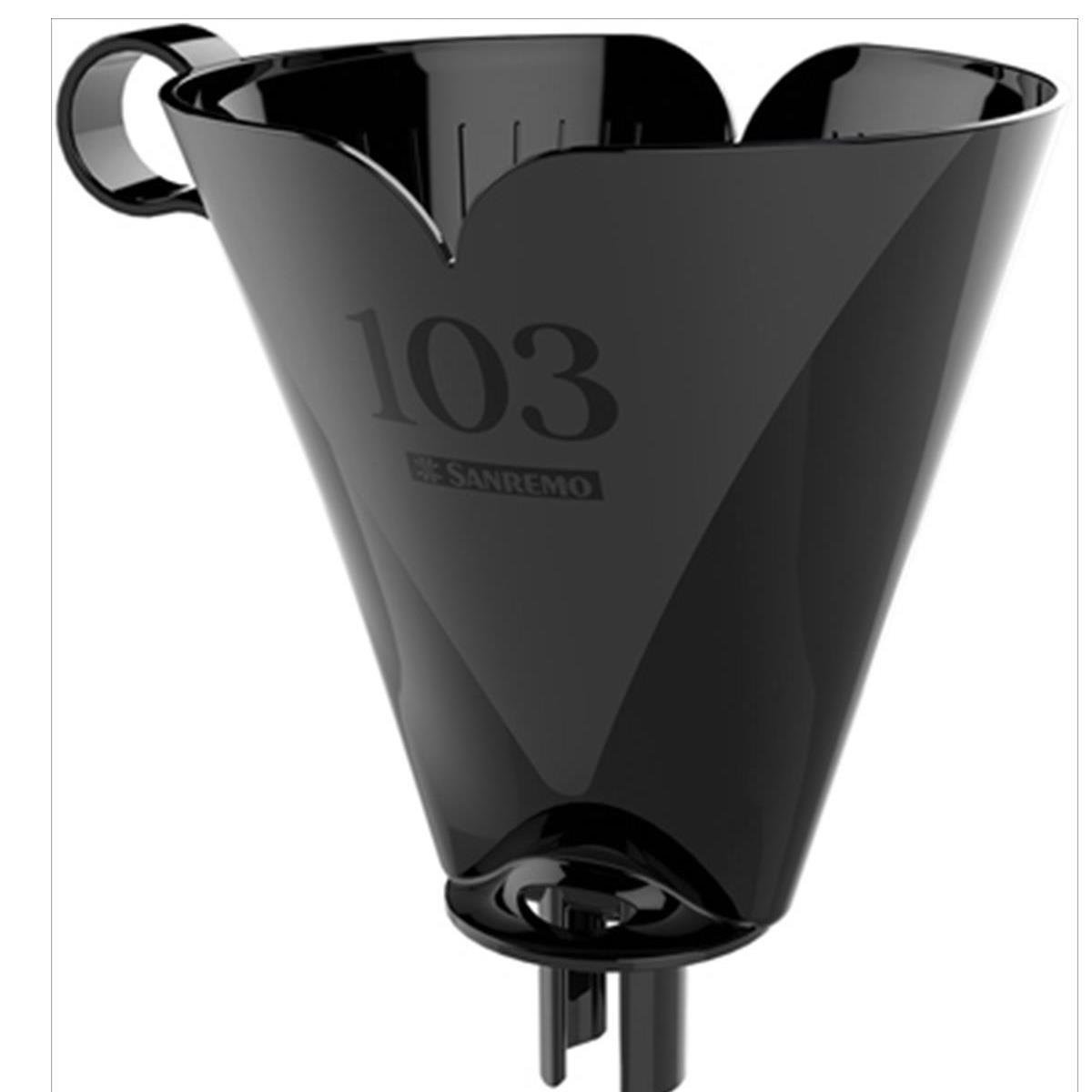 Suporte para Filtro de Café Preto Plástico Sanremo Termic 103