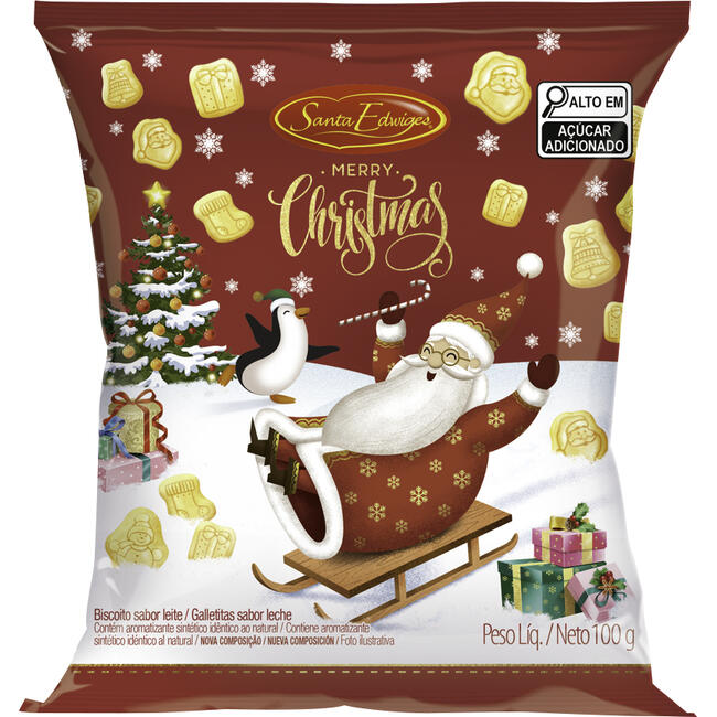 Biscoito Cookies Santa Edwiges Leite 100g