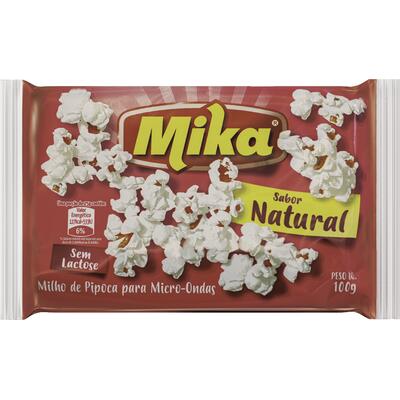 Milho de Pipoca para Micro-ondas Mika Natural 100g
