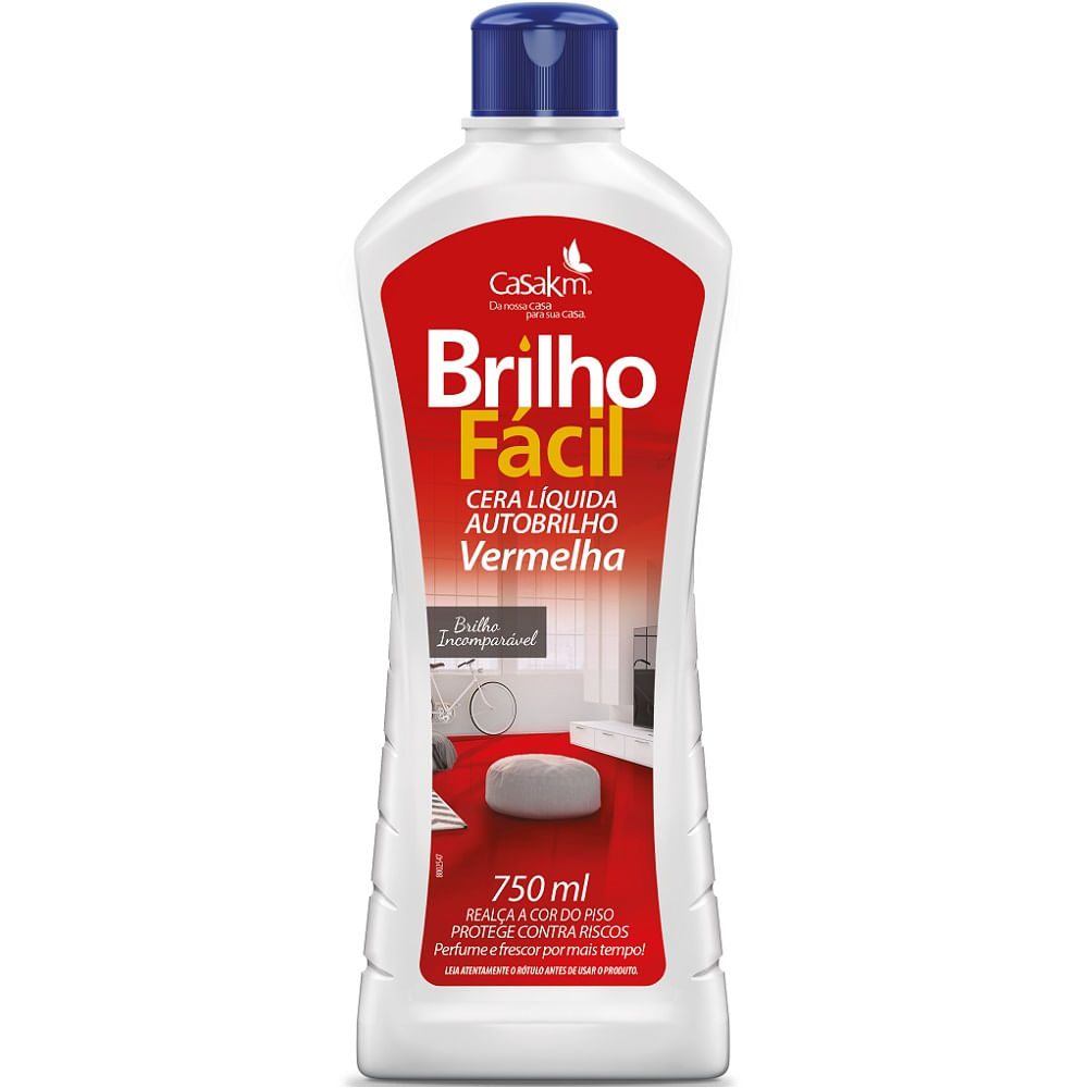 Cera Líquida Brilho Fácil Vermelha 750ml