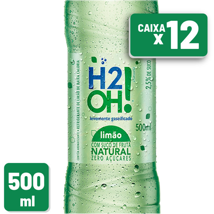 Refrigerante H2Oh Limão Pet 500ml Caixa c/ 12 un