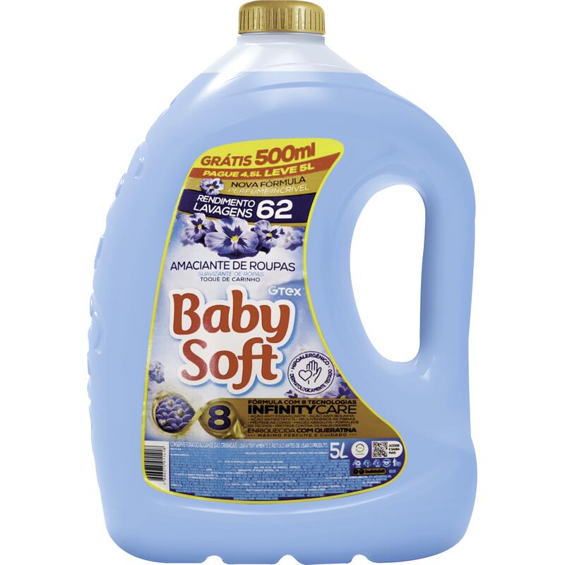 Amaciante para Roupas Baby Soft Carinho 5L
