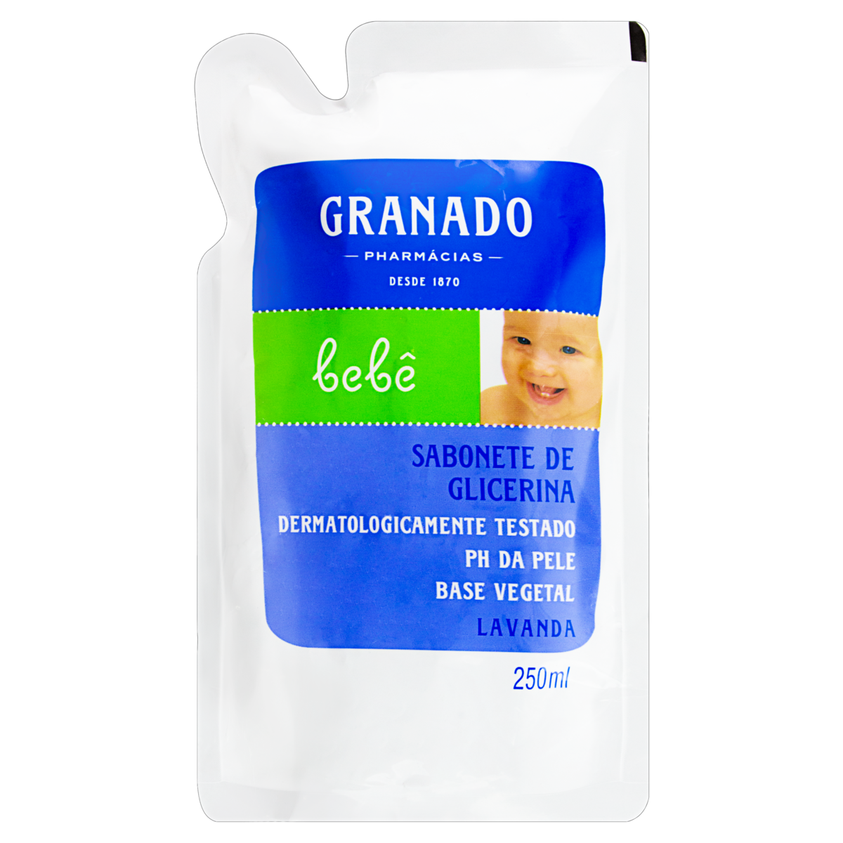 Sabonete Líquido de Glicerina Lavanda Granado Bebê Sachê 250ml Refil
