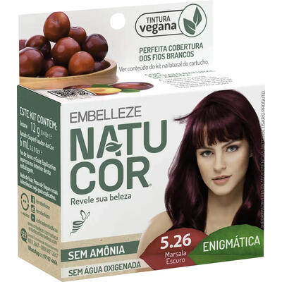 Tintura para Cabelo Natucor 5.26 Marsala Escuro 1 kit