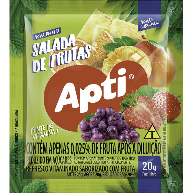 Refresco em Pó Apti Salada de Frutas 20g