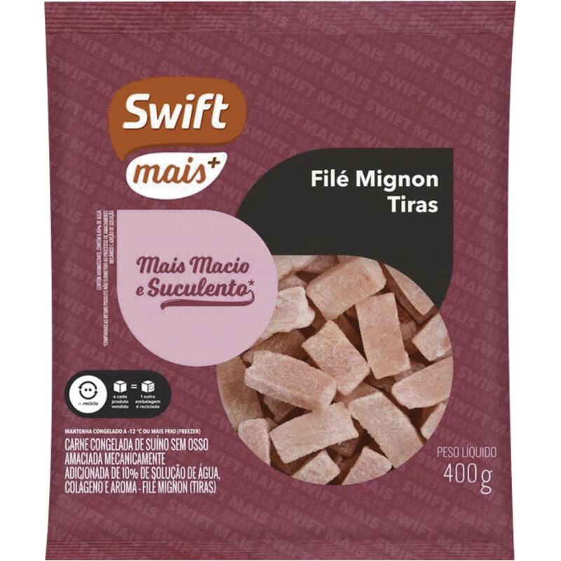 Carne Suína em Tiras Filé Mignon Swift Congelada 400g