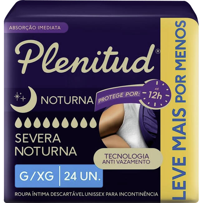 Roupa Íntima Plenitud Noturna G/XG 24 un