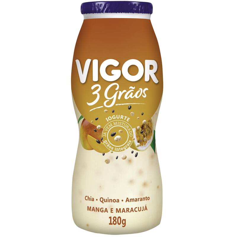 Iogurte 3 Grãos Vigor Manga e Maracujá 180g