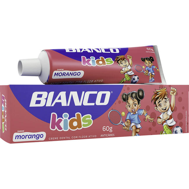 Creme Dental Bianco Kids Morango 60g