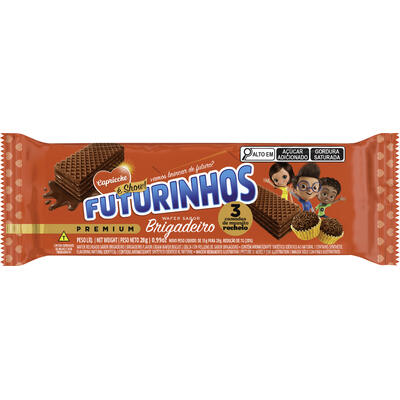 Biscoito Wafer Futurinhos Brigadeiro 28g
