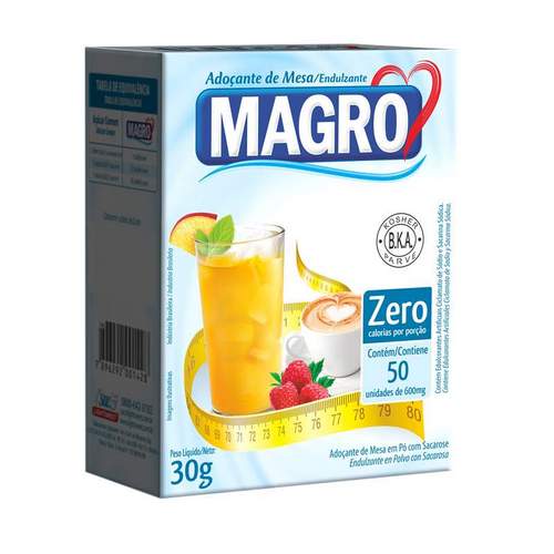 Adoçante em Pó Magro Sacarose - Com 50 Envelopes