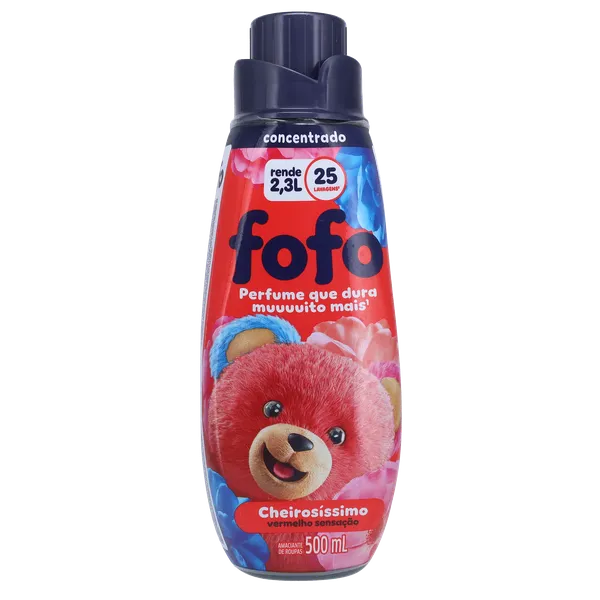 Amaciante Concentrado Fofo 500ml - Vermelho Sensação