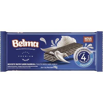 Biscoito Wafer Belma Choconegro 78g